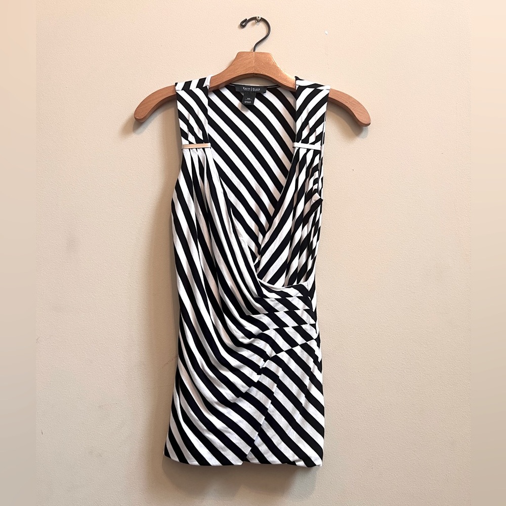Black House White Market Striped Tank Too XS